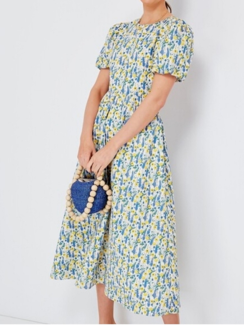 Hyacinth House Nicole Maxi Dress in Blue & Yellow Floral